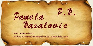 Pamela Masalović vizit kartica